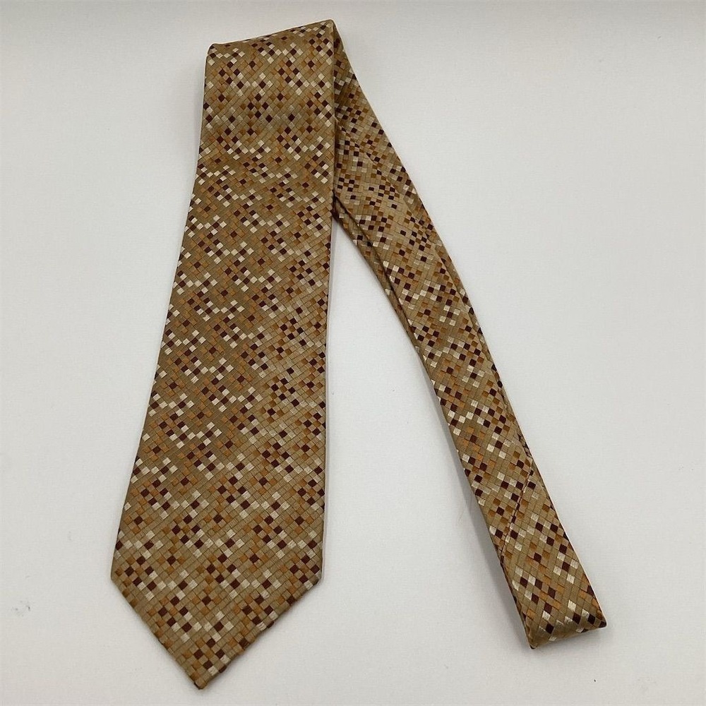 Andrew Fezza Men's Silk Tie Multicolor Geometric Designer‎